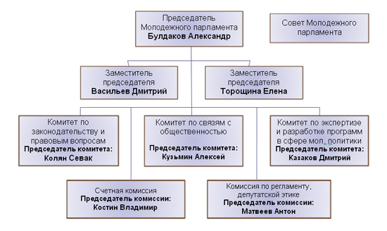 Структура Молодежного парламента
